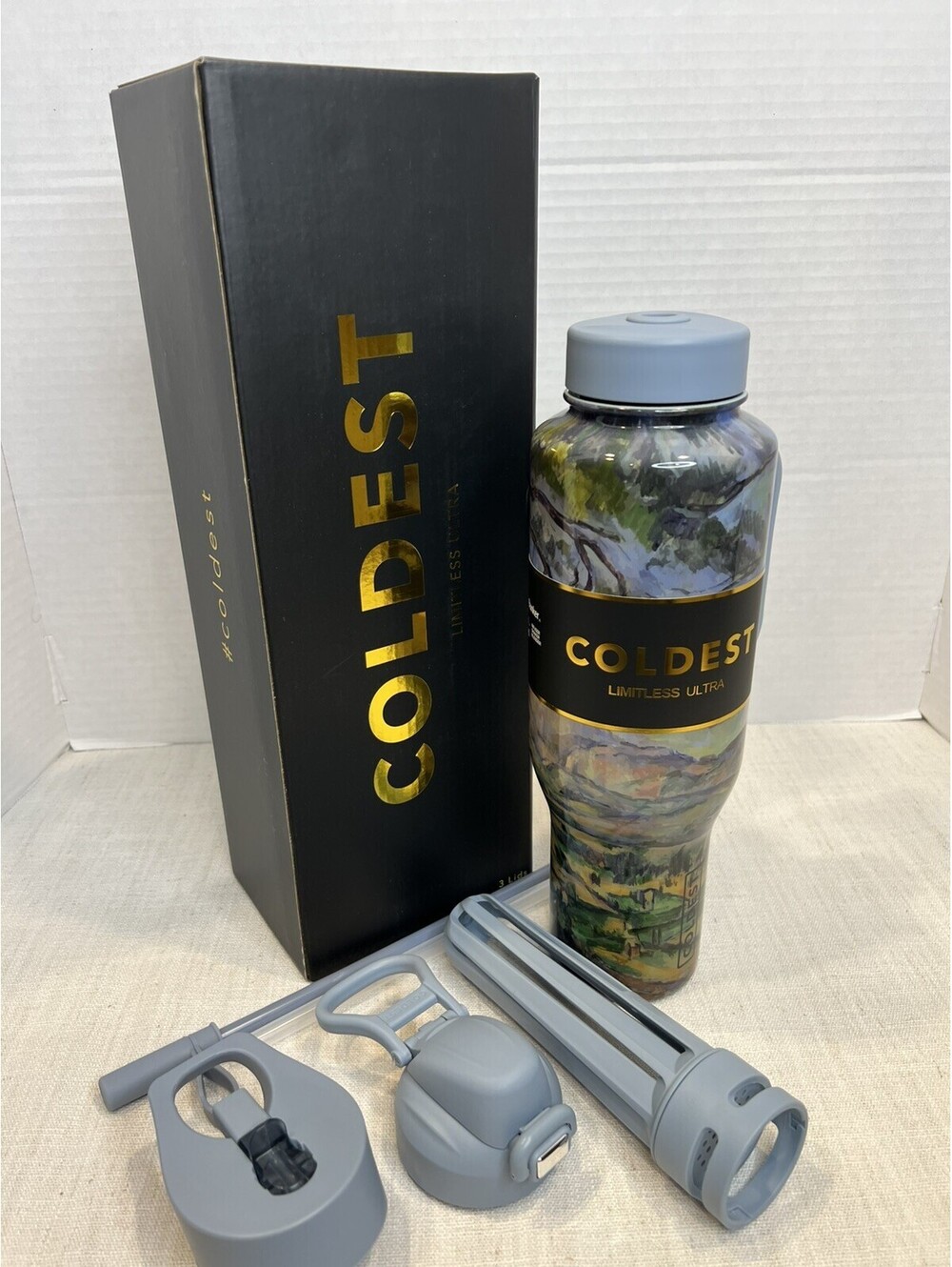 Coldest Limitless Mont Sainte 46oz Water Bottle w/ Handle & Straw Lid